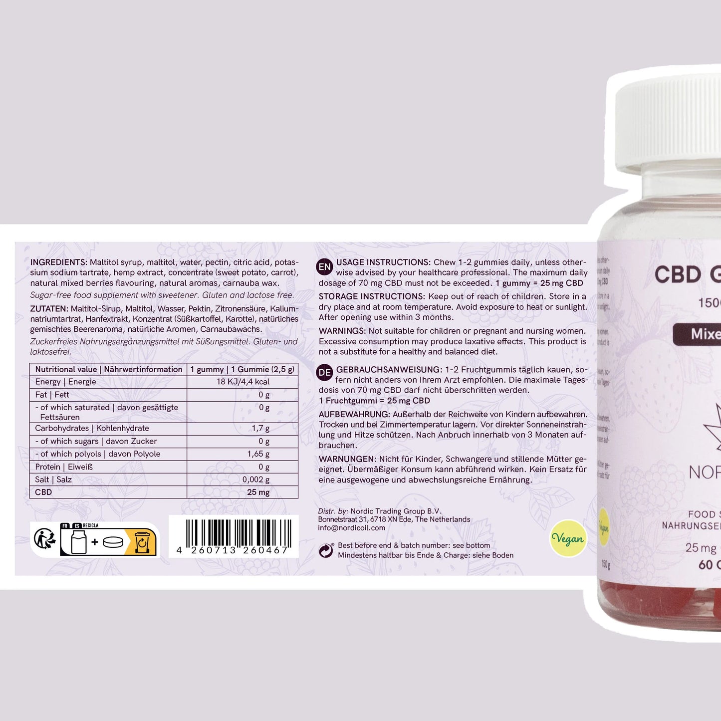 CBD Gummies (1500 mg) Berries