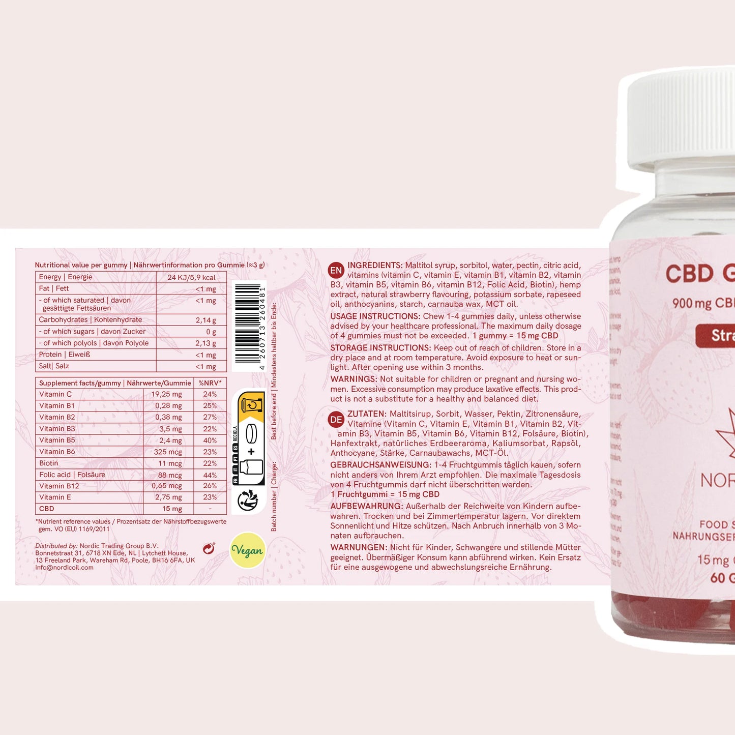 CBD Gummies (900 mg) Strawberry