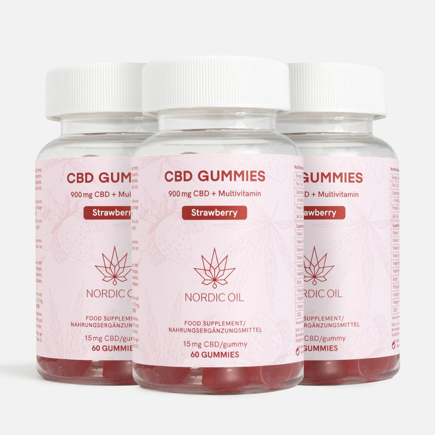 3FOR2 CBD Gummies (900 mg) Strawberry